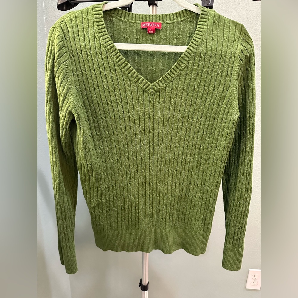 Merona Green Sweater Size Large